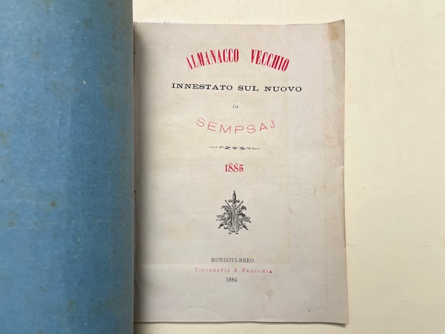 Almanacco vecchio innestato sul nuovo da Sempsaj 1885